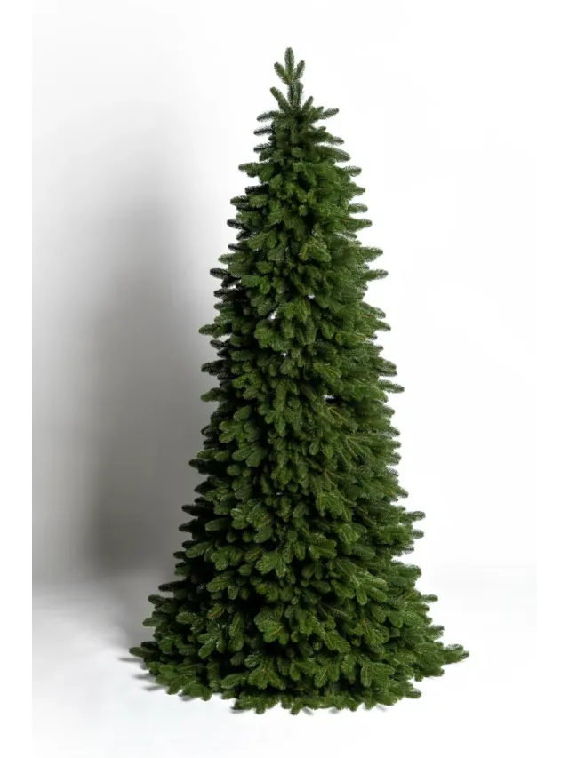 Brad artificial Norwegian Slim 200 cm QC476, 580 Ramuri 2D + 3D PE, Circumferinta Bazei 141 cm